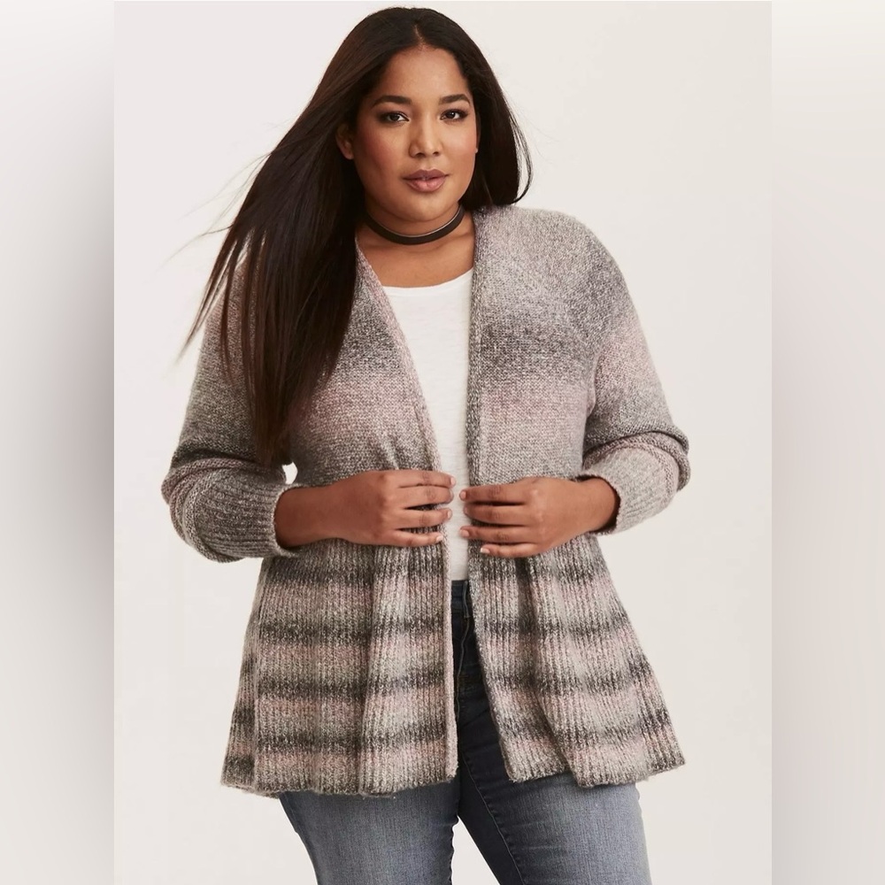 Torrid Gray Gradient Cardigan